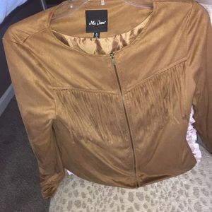 Me Jane Brown Fringe Jacket